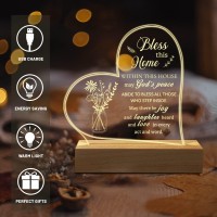 Hiipeenow House Warming Gifts New Home House Blessing Acrylic Engraved Night Light 1519Cm Christian Present First Home New Ap