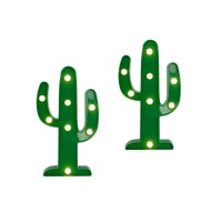 Zuokemy 2 Pieces Large Led Cactus Night Lights Cactus Party Decorations Carnival Cute Dining Table Decorations Childrens Roo