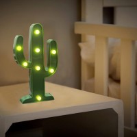 Zuokemy 2 Pieces Large Led Cactus Night Lights Cactus Party Decorations Carnival Cute Dining Table Decorations Childrens Roo