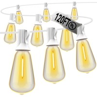 Avanlo 120Ft Outdoor String Lights For Outside Patio Lights Waterproof St38 Led Bulbs Shatterproof Ul Approved Indoor Or Outdoor Lighting Product For Backyard Porch Cafe Bistro Bedroom Heavy Duty