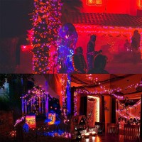 Waterglide 2 Pack 50 Led Outdoor Halloween Lights 16 Ft Mini String Light With 8 Modes Waterproof Battery Operated Tree Lights