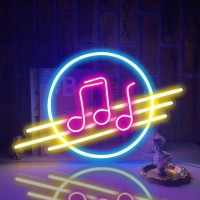 Piloyinde Music Neon Sign Music Symbol Neon Light Sign Neon Signs For Wall Decor Colorful Led Signs Suitable For Music Room Pian