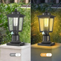 Luminzone Outdoor Post Lights Lamp Post Light Fixture Black Finish Waterproof And Antirust Aluminum Pillar Outside Lighting F