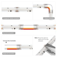 Btflighting 3Pin 12Mm Width Transparent Connector Kit 8Pcs Strip To Strip Connector 8 Pairs Of Wire To Strip Connectors Only Su