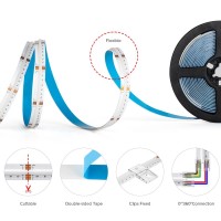 Btflighting Fcob Cob Led Strip Rgbcct Color Changing Flexible High Density Light Rgbcct Tunable 3000K6000K 98Ft 960Ledm Dc2