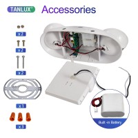 Tanlux Led Emergency Lights With Battery Backup Two Head Adjustable Commercial Emergency Lights Ul Listed Ac 120277V Hardwi