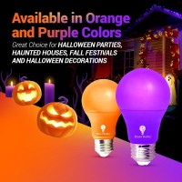 6 Pack A19 Led Purple Light Bulb Led Orange Light Bulb 120V E26 Base 79 Watt 5060Watt Replacement Purple Bulb Orange Bulb