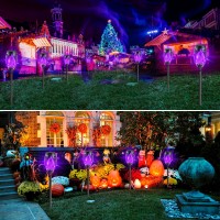 12Pack Solar Lights Outdoor Waterproofhalloween Decorations Solar Tiki Torches With Flickering Flame Upgraded Super Brighth