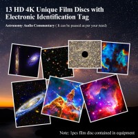 Somktn Allnew Planetarium Projector Astronomical Audio Commentary Included Star Galaxy Projector With 13 Unique Film Shee