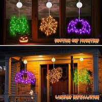 Joomer Halloween Window Lights 3 Pack Of Green Spider Purple Bat And Orange Spider Web Battery Operated Halloween Lights With