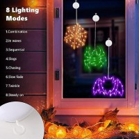 Joomer Halloween Window Lights 3 Pack Of Green Spider Purple Bat And Orange Spider Web Battery Operated Halloween Lights With