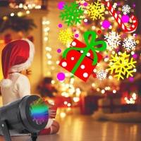 Tytoge Christmas Light Projector With 16 Pattern Slide Led Projection Lamp For Christmas Party Projector Lights Party Decoration (A)