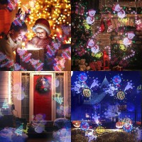 Tytoge Christmas Light Projector With 16 Pattern Slide Led Projection Lamp For Christmas Party Projector Lights Party Decoration (A)