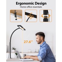 Desk Lamp 3 Color 10 Brightness 160 Leds Dimmable Desk Lamp Home Office Usb Lamp With Clamp Eyecaring Clip On Desk Light W