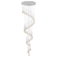 Ykolupty H197 High Ceiling Chandelier 42Light Modern Chandelier Pendant Light Chandelier For Living Room Stairs Foyer Entryway