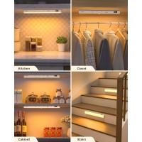 Willed 3000K Closet Lights Motion Sensored Battery Display 60 Led Touch Light Bar Motion Sensor Light Indoor Under Cabinet L