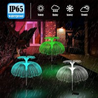 Rablue 2Pack Solar Lights Outdoor Garden, Jellyfish-Shaped 7 Colors Changing Solar Lamp Ip44 Waterproof Fairy Pathway Light For Lawn Yard Garden Outdoor Patio Summer Decorations (A)