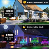 Rablue 2Pack Solar Lights Outdoor Garden, Jellyfish-Shaped 7 Colors Changing Solar Lamp Ip44 Waterproof Fairy Pathway Light For Lawn Yard Garden Outdoor Patio Summer Decorations (A)