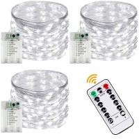 4 Pack Fairy Lights Battery Operated With Remote Control Timer 26 Ft 80 Led String Lights Outdoor Indoor 8 Mode Twinkle Lights