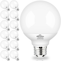 Winshine 12 Pack Led Globe Bulb, 4000K Natural Daylight Bathroom Light Bulbs, 60W Equivalent E26 Base, G25 Vanity Light Bulb For Bathroom Makeup Mirror, Bedroom Lights Cri85+, 500Lm, Non-Dimmable