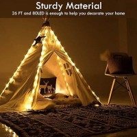 3 Pack Fairy Lights Battery Operated With Remote Control Timer 26 Ft 80 Led String Lights Outdoor Indoor 8 Mode Twinkle Lights