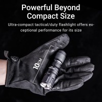 Nextorch Led Tactical Flashlight High Lumens, Powerful Emergency Rechargeable Compact Bright Flashlight With 3 Modes & Strobe & Ceramic Bead Broken Window, Tactical Rings Included For Outdoor Use