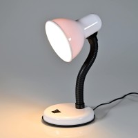 Led Hard Lamp Or Table For Bedroom Desk Flexible Neck For Reading Spotlight E27 (White)