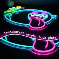 Neon Sign Ghost Neon Light Ghost Face Signs With Dimmable Switch Retro Arcade Decor Gaming Neon Sign For Gaming Zone Man Cave Bi