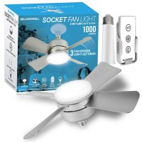 Bellhowell Socket Fan Cool Light Deluxe Silver Ceiling Fans With Led Lights And Remote Control Replacement For Lightbulb B