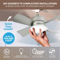 Bellhowell Socket Fan Cool Light Deluxe Silver Ceiling Fans With Led Lights And Remote Control Replacement For Lightbulb B