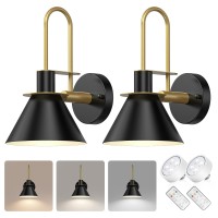 Nooknova Battery Operated Wall Sconce Battery Powered Sconces Wireless Sconces Set Of 2 Wall Lights Dimmable Wall Sconces Lamp