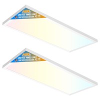 Allsmartlife 1X2 Ft Led Flat Panel Light Surface Mount 24W 2880Lm 5Cct 3000K6000K Selectable Dimmable Edgelit Ceiling Light