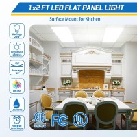 Allsmartlife 1X2 Ft Led Flat Panel Light Surface Mount 24W 2880Lm 5Cct 3000K6000K Selectable Dimmable Edgelit Ceiling Light