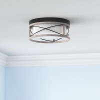 Hanass Flush Mount Light Fixture Led Flush Mount Ceiling Light In Unique White Finish 12Inch Close To Ceiling Light For Hallw