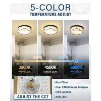 Hanass Flush Mount Light Fixture Led Flush Mount Ceiling Light In Unique White Finish 12Inch Close To Ceiling Light For Hallw