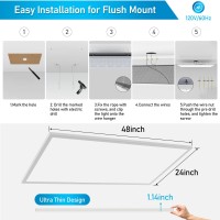 Aphyni 2X4 Led Flat Panel Light Surface Mount 70W 7700Lm 3000K4000K5000K Triac Dimming 10100 120V Ultra Thin 2X4Ft Flush