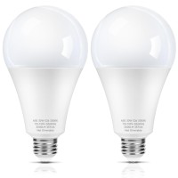 Prosperbiz 250-300W Equivalent Led Light Bulbs, 3000 Lumens Warm White 3000K 30W A30 Led Bulbs For Garage, Warehouse, Workshop, Commercial, Hotel, Backyard, E26 Base Light Bulb Non-Dimmable, 2-Pack