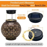 Solar Lights Replacement Top Parts For Outdoor Solar Watering Can Hanging Lanterns With 90 Led String Lithgs Detachable Connecto