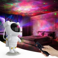 Itayak Astronaut Star Projector, Galaxy Space Projector Night Light, 360 Degree Rotation Starry Nebula Ceiling Led Lamp With Remote, Kids Room Bedroom Decor, Gifts, White&Yellow (Tyd-Yhy-001)