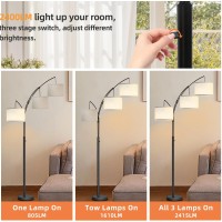 Arc Floor Lamps For Living Room Modern Mid Century Tall Standing Floor Lamp With Heavy Base For Bedroom Office 3Light Floor Lam