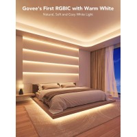 Govee Rgbic Led Strip Lights For Room With Warm White 65.6Ft, Smart Led Strip Lighting Alexa Compatible, Color Changing Led Lights Music Sync, Mothers Day Gifts, 2 Rolls Of 32.8Ft