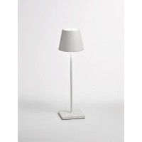 Zafferano Poldina Pro Table Lamp White Touch Onoff Touch Dimmable Cordless Indooroutdoor Led Contact Charging Base Pow