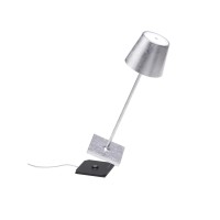 Zafferano Poldina Pro Table Lamp Silver Leaf Touch Onoff Touch Dimmable Cordless Indoor Use Only Led Contact Charging Ba