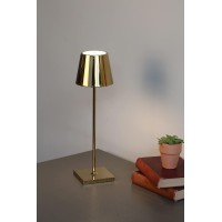 Zafferano Poldina Pro Table Lamp Glossy Gold Touch Onoff Touch Dimmable Cordless Indoor Use Only Led Contact Charging Ba