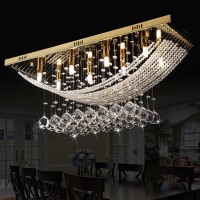 Elegant 8 Lights Flush Mount Gold Crystal Chandelier Beauty Galaxy Pendant Light Raindrop Ceiling Light Fixture For Kitchen Island Livingroom Dining Room Bedroom Closet Bathroom Of Crystop