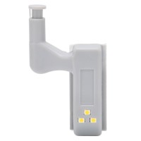 1 3 LED Lamp Beads The hinge light has 3 LED lamp beads powered by 12V 23A battery included with high brightness and low power consumption it is a practical and affordable cabinet light2 ABS Material Hinge LED light is made of high quality ABS material wh