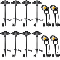 Sunvie Led Landscape Lights Low Voltage Pathway Lights 12V Landscape Lighting Kit Aluminum Low Voltage Landscape Pathway Lights