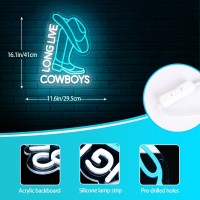 Attneon Cowboy Boot Neon Sign Long Live Cowboys Neon Sign Cowboy Neon Cowboy Neon Sign Music Decor Pub Party Decoration Bedroom