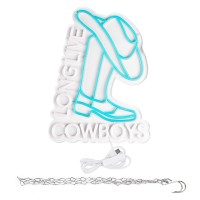 Attneon Cowboy Boot Neon Sign Long Live Cowboys Neon Sign Cowboy Neon Cowboy Neon Sign Music Decor Pub Party Decoration Bedroom