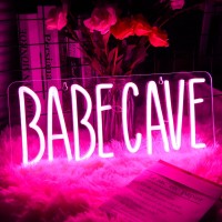 Attneon Babe Cave Neon Sign For Baby Room Wall Decor Pink Led Sign Babecave Light Up Light For Bedroom Store Bar Home Party Kids